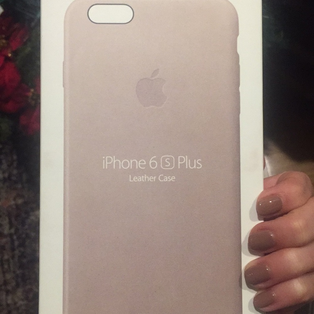 Rose/Grey Leather iPhone Phone Case